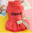 Dog clothes puppies costumes Bomei Teddy pet cat costumes autumn and winter plus velvet thick princess bow skirt