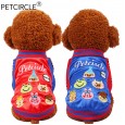 Schnauzer clothes autumn and winter handsome cotton clothes embroidery jacket teddy bear clothes party animal jacket