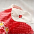 Teddy skirt dog clothes spring clothes bomei cat small dog pet spring and summer models ladybug red plaid flower skirt