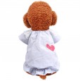 Teddy dog clothes lace doll shirt blue and white love pet dog fashion comfortable than Xiong Bomei puppies clothes