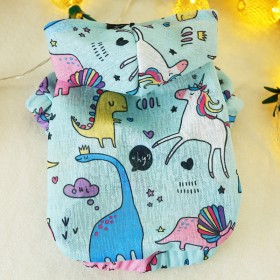 Pet dog clothes Teddy Bomei small dog milk dog summer light and cute graffiti small smock pet clothing