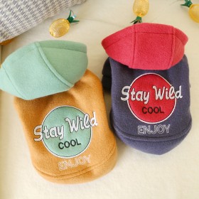 Pet dog dog cat teddy bear Xiong Ono woolen coat clothes embroidered hoodie autumn and winter new