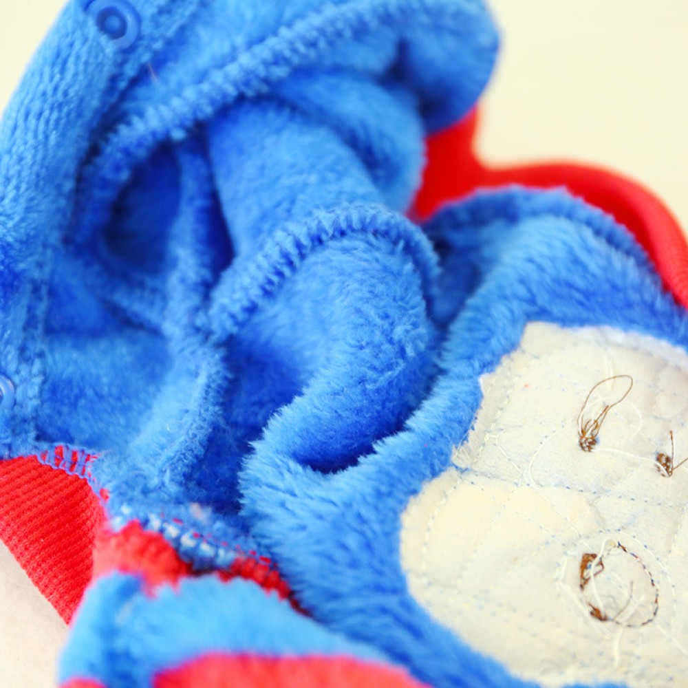 Pet dogs and cats autumn and winter new clothes tongue out dog striped four-legged teddy bear
