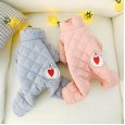 Pet clothes love small bulbs four-leg cotton coat winter warm Teddy Panda costume