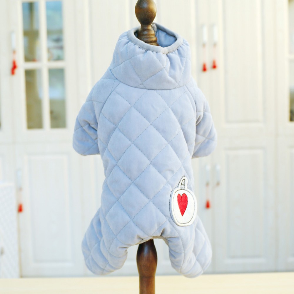 Pet clothes love small bulbs four-leg cotton coat winter warm Teddy Panda costume