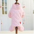 Pet clothes love small bulbs four-leg cotton coat winter warm Teddy Panda costume
