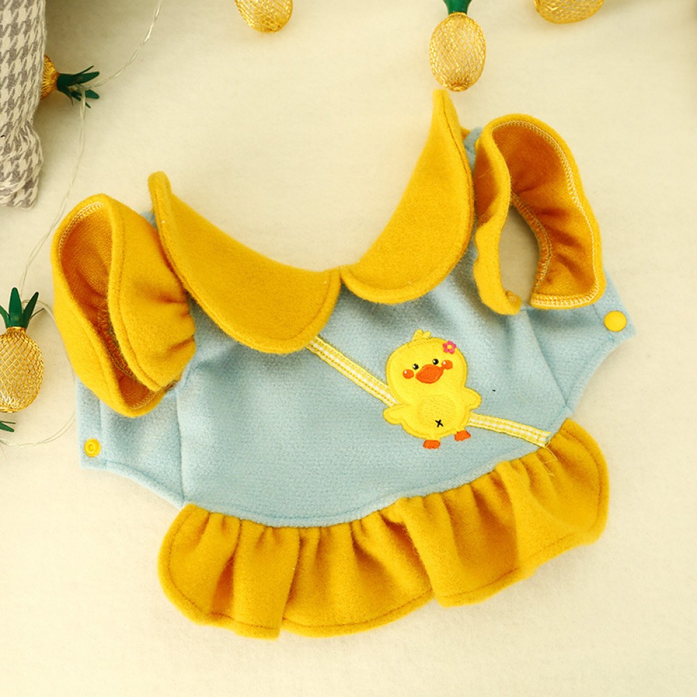 PETCIRCLE pet clothes teddy bear small dog autumn and winter cute duckling dress dog woolen suspenders skirt