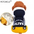 Dogs and cats clothes accessories Teddy four-legged clothes Bomei thickened chocolate small dog puppies autumn and winter clothing padded jacket