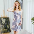 Pajamas silk pajamas ladies summer crane sexy suspenders nightdress home service DQ1011