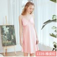 Yaoting silk pajamas ladies summer lace sexy suspenders nightdress red wedding home service DQ1339