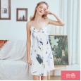 Yao Ting explosive silk sexy pajamas ladies summer lace sexy suspenders night skirt home service DQ1138