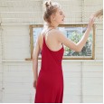 Yao Ting explosion models silk sexy pajamas ladies summer long paragraph simple suspenders night skirt home service 19411