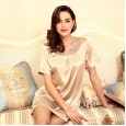 Yao Ting home service Korean female summer pajamas female summer casual short-sleeved lace nightdress female summer