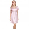 Yaoting silk plus size pajamas ladies summer home wear silk pajamas summer night skirt suit