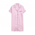 Yaoting striped silk ladies pajamas spring and summer comfortable sexy nightdress home service SQ1155