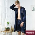 Yaoting explosion silk pajamas summer men's shorts nightgown home service two-piece suit TZ658 / WP893