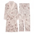 Yaoting explosion silk pajamas summer men's shorts nightgown home service two-piece suit TZ658 / WP893