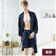 Silk pajamas men's spring and summer single shorts pajamas home service DK1342
