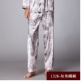 Silk pajamas men's spring and summer single shorts pajamas home service DK1342