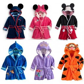 Boys and girls bathrobes children's cartoon bathrobes multicolor home robe