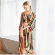 New simulation silk wedding pajamas silk ladies spring and autumn summer long morning robe home pajamas