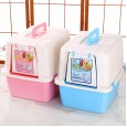 New Super Daquan Enclosed Cat Litter Pot Large Printing Cat Toilet Pet Potty Cat Urinal Cleaning Supplies