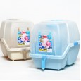 Cat litter box fully enclosed cat toilet double layer large pine wood Alice cat litter box feces pot Alice cat urinal