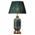 American ceramic simple table lamp retro European modern high-end hotel living room soft bedside table bedroom table lamp