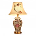 Chinese retro high-end ceramic table lamp living room atmosphere home study wedding room bedroom bedside table lamp