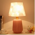 Ceramic table lamp simple modern bedroom bedside table lamp creative small fresh and warm light Nordic living room