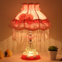 European-style small table lamp warm wedding room princess children wedding cute bedroom bedside small table lamp