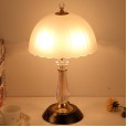Simple modern bedroom bedside table lamp European creative fashion warm romantic romantic warm glass table lamp