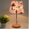 Wooden bedroom bedside table lamp creative fashion personality linen study dormitory decoration table lamp