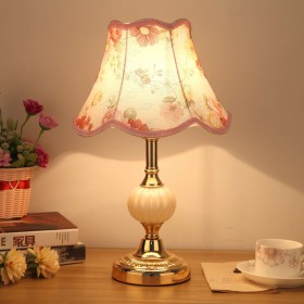 European style simple glass table lamp creative fashion warm warm Nordic bedroom bedside lamp