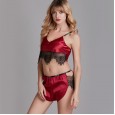 New silk sexy pajamas female summer hot temptation lace sexy underwear two-piece suit home YT