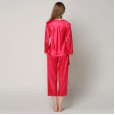 Spring and summer pajamas female simulation silk autumn suit long-sleeved trousers silk two-piece home service generation DL
