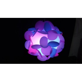 Five-sided ball color film combination round lampshade environmental protection simple home lighting lampshade