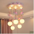 Children's room lamp carousel modern minimalist boy girl bedroom lamp baby room lamp led tricolor dimming