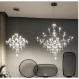 Nordic creative living room light luxury crystal chandelier hotel restaurant bedroom staircase led designer villa duplex building