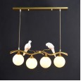 Strip restaurant bird chandelier Nordic new post-modern simple ground glass creative dining table study lamp