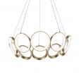 Postmodern ring chandelier creative art simple golden villa Nordic designer light luxury living room lamp