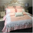 European-style model room cotton tribute bed four-piece set 60 long-staple cotton naked sleeping skin-friendly cotton quilt cover 4-piece set