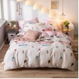 Net red models Nordic style cotton four-piece cotton bedding dormitory bed sheets single quilt three-piece