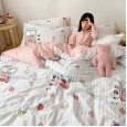 The new cute cartoon cotton four-piece cotton multi-piece bedding set of three or four