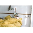 New Nordic Fengshui cotton four-piece set of pure cotton plain lotus leaf single bed tops