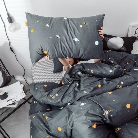 Nordic style cotton pure cotton bedding four-piece dormitory sheets people 3 three-piece bed quilt