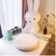 Japanese rabbit down cushion memory foam PP pad thickened macaron solid color warm round chair cushion