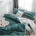 Nordic cotton four-piece printed wide-brimmed cotton American student dormitory literary European quilt bedding
