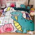 Warm cashmere baby cashmere cartoon bread Superman four-piece single three-piece bedding