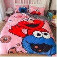 Warm cashmere baby cashmere cartoon bread Superman four-piece single three-piece bedding